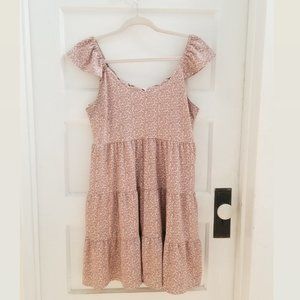 Floral Sleeveless Dress (Size L 8-10)